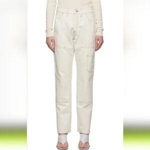 Frame White Utility Le Slouch Pants